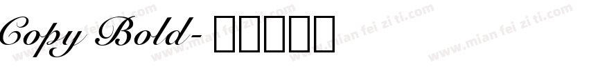 Copy Bold字体转换